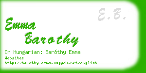 emma barothy business card